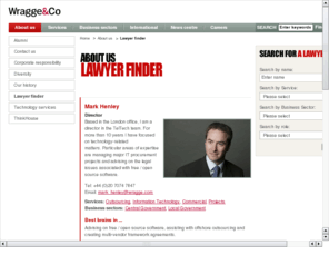 markhenley.org: Mark Henley - Wragge & Co, LLP
Technology and outsourcing lawyer specialising in major IT projects and Free/Open Source Software legal issues.