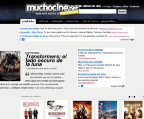 muchocine.net: Muchocine: Criticas de cine en cartelera
Bienvenido a muchocine.net, la comunidad cinéfila donde todas las opiniones y críticas de cine cuentan. Siéntante cómodo y descubre nuevas películas y colabora con la comunidad.