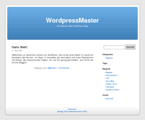 geo-kalender.com: WordpressMaster
Ein weiteres tolles WordPress-Blog