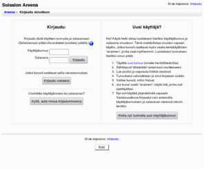soisalonareena.net: Soisalon Areena: Kirjaudu sivustoon
