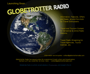 globetrotterradio.com: Home
Globetrotter Radio - The Worldwide Radio Station for Travel Enthusiasts