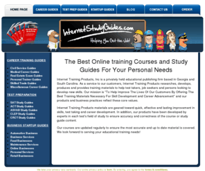 internetstudyguides.com: Internet Study Guides
Get great Internet Exam Study Guides for beginners, tips and instruction from the official site of the Internet Study Guides.
