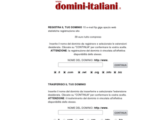 dominioitalia.org:  Registrazione dominio trasferimento sito
Domini  facili!