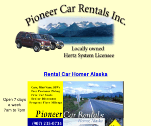 rentalcarhomeralaska.com: Hertz rental car homer alaska
Hertz rental car homer alaska is conviently located in the Homer airport terminal building.