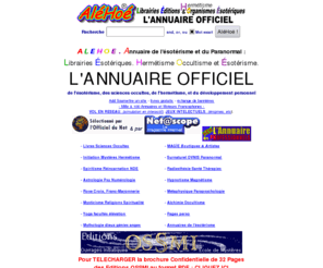 alehoe.com: Annuaire AleHoe, Esoterisme, Mysteres, developpement personnel.
Annuaire AleHoe, esoterisme, spiritualite, mysteres, hermetisme, paranormal, developpement personnel. Sciences occultes.