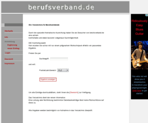 berufsverband.de: berufsverband.de - das Verzeichnis mit Komfortsuche
berufsverband.de - Datenbank mit Komfortsuche