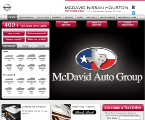 mcdavidnissanparts.com: McDavid Nissan Houston, Used Nissan Dealer, Nissan Parts & Repair Houston
McDavid Nissan Houston offers New Nissans, Used Nissans and Used Cars in Houston, Nissan Parts, Auto Repair and Nissan Financing in Houston, Texas.