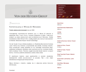 wilcza22.com: Von der Heyden Group | VDHG | Inwestycje
Von der Heyden Group | VDHG | wysokiej klasy projekty na rynku nieruchomości, międzynarodowy developer, prestiżowe projekty, international developer, high quality real estate investments, prestigous development