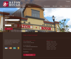 batonrougecandiac.com: Bâton Rouge Candiac | Find the restaurant Bâton Rouge Candiac
Bâton Rouge Candiac restaurant, opening hours and driving directions for the Bâton Rouge Candiac restaurant.