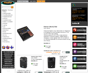 ljudia.com: Ljudia - Multimedia Hemelektronik Karaoke PA anlÃ¤ggning DJ utrustning Ljus utrustning
Ljudia - SÃ¤ljer Multimedia, bla PA anlÃ¤ggning, DJ utrustning, ljus utrustning, hemelektronik, hemmabio, karaoke, hÃ¶gtalarelement, Hi-Fi, PA produkter, DJ produkter, hÃ¶gtalare, ljus, bilstereo, delningsfilter, kontakter, sladdar och kabel.