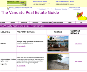 Vanuatu Real Estate Sale Owner