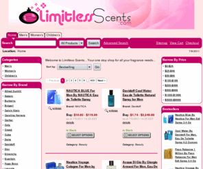 limitlessscents.com: Limitless Scents: Wholesale Cologne & Perfume to the public... Limitless Savings @ LimitlessScents.com
LimitlessScents.com sells authentic, brand name cologne and perfume far below retail.  Why shop anywhere else? (Page 1)