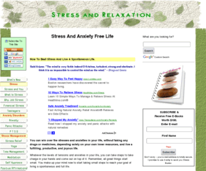 stress-and-relaxation.com: Life Beyond Stress And Anxiety : Your Guide To Relaxation...
Don't let Stress and Anxiety control your life. Learn to manage your emotions and reactions.