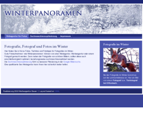 winterpanoramen.de: Bilder Fotograf Fotografie Winterpanorama
Webagentur mit Fotograf für Bilder und Fotografie