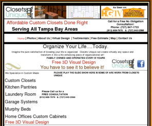 custom-closets-springhill-florida.com: Official Site Custom Closets Spring Hill Florida Closets Unique.Inc
Custom Closets Spring Hill Florida.Closets Unique.Inc Free Estimates Custom Closets Custom Closets Free Estimates SpringHill Florida Closets Systems.Custom Closets Spring Hill Florida hernando county

