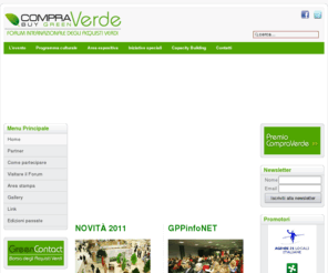 forumcompraverde.it: :: CompraVerde-BuyGreen - Forum Internazionale degli Acquisti Verdi :: Fiera di Cremona 7-8 ottobre 2010
CompraVerde-BuyGreen - Forum Internazionale degli Acquisti Verdi - mostra-convegno dedicata a politiche, progetti, beni e servizi di Green Procurement pubblico e privato - Fiera di Cremona