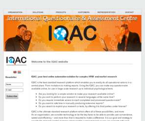 iqac.net: Home - IQAC
IQAC - International Questionnaire and Assessment Centre