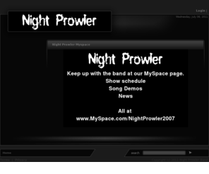 nightprowlerband.com: Night Prowler Band >  Home ( DNN 3.3.7 )
Night Prowler Band