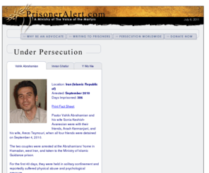 prisoneralert.com: PrisonerAlert.com
PrisonerAlert.com, a Ministry of The Voice of the Martyrs. Join in the vital and important ministry of intercession and solidarity with those who suffer for their faith in Christ.