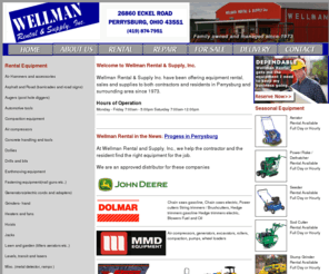 wellmanrental.com: Wellman Rental and Supply NW Ohio Perrysburg
Home Repair, Improvement, General Contractors, Hardware, Tools, Lawn, Garden Equipment Manufacturing and Industrial Supplies  