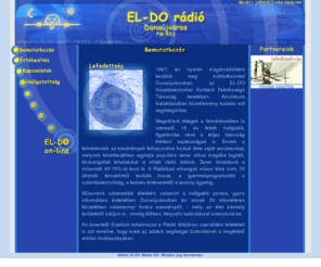 eldoradio.hu: El-DO Rádió
EL-DO Híradástechnikai Kft.