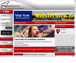 minstermen.net: Minstermen.net- Magnificent Obsession
Minstermen.net gives you all the daily news on York City Football Club.