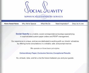 socialsuavity.com: Social Suavity -  Home Sweet Home
Social Suavity.  Convenient Correspondence