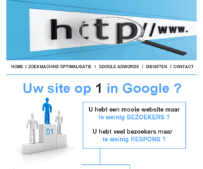 zoek-machine-optimalisatie.com: SEO
Meer en gerichte trafiek dankzij website optimalisatie en internetmarketing.