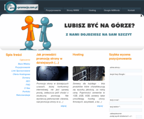 e-promocja.com.pl: E-Promocja.com.pl - Pozycjonowanie Google, Kampanie Reklamowe, Strony WWW, Grafika, Hosting, Domeny
To firma zajmująca się od wielu lat pozycjonowaniem w Google, tworzeniem stron oraz portali internetowych, a także profesjonalnym hostingiem.