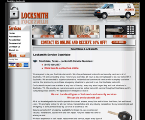 locksmithsouthlake.net: Southlake Locksmith – 24/7 Fast Locksmith Southlake, TX
24 Hour Emergency Locksmith Services in Southlake TX – Save 10% for finding us online – We service all automotive, residential, and commercial locks!  Call Now! (817) 409-2577