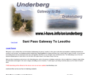 sanipass.com: Sani Pass - Kwazulu Natal South Africa
Sani Pass Lesotho Property and Services