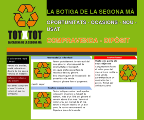 totxtot.com: Página principal - La Botiga De La Segona Mà
Un sitio web para la edición de sitios