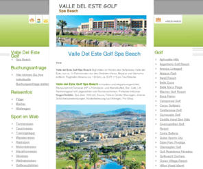 valle-del-este-golf.de: Golfurlaub und Golfferien bei Almeria im Hotel Valle del Este Golf Spa direkt am Golfplatz buchen
Das Hotel Valle del Este Golf Spa liegt direkt am Golfplatz Valle del Este und bietet Golfpakete sowie normale Greenfees an.