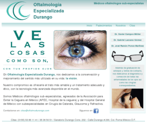oftalmodurango.com: .: Oftalmología Especializada Durango :.
