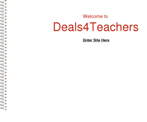 dealsforteachers.net: Deals4Teachers HomePage
The lastest deals perfect for PreK-12th grade teachers.