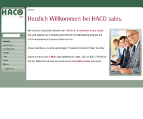 haco-sales.com: Produkte für die Lebensmittelindustrie
Bei HACO sales finden Sie Produkte für die Lebensmittelindustrie, speziell für Käsereien, Molkereien, Fleischereien, Metzgereien, Bäckereien und Konditoreien
