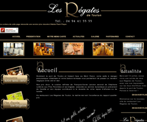 lesregates.net: Restaurant Les Régates de Toulon - Restaurant gastronomique Toulon - Restaurant vue mer - Terrasse panoramique - Port de Plaisance Toulon
Le restaurant Les Régates de Toulon, idéalement situé sur le port de plaisance de Toulon, face au Mont Faron, vous accueille pour vos repas de famille ou professionnels.