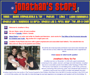 thejonathon.com: JONATHAN'S STORY
Jonathan's story -- Journey of a little hero born in Toronto in 2006 with a giant omphalocele and tetralogy of fallot