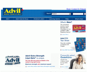 advil.ca: Wyeth Consumer Healthcare Inc.: Advil Home
Aches, pain, fever or nasal congestion, discover the many ways Advil can provide fast relief for today's tough pain.