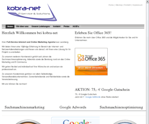 kobra-net.com: kobra-net GmbH: Home
kobra-net GmbH -  SEO, SEM und Adwords Agentur aus Leonberg