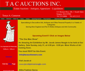 tacauctioneers.com: TAC Estate Auctions and Antiques, Inc.
Specializing Fine Art, Antiques & Estate Auctions. For more information contact us at Office: 781.233.0006 - 781.632.2112.