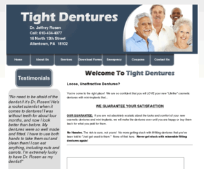 tightdentures44.com: Tight Dentures by Dr. Jeffrey Rosen
Lifelike Cosmetic Dentures with Mini Implants by Dr. Jeffrey Rosen