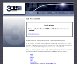 3db-research.com: 3dB Research
3dB Research is a technology company specializing in human voice processing.