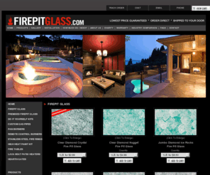 firepitglass.biz: Firepit Glass - Fire Pit Glass Rocks, Firepits, Stainless Steel Fire Pit Rings, Gas Pipes, Fire Tables, Hearth Gates, And More...
Fire Pit Glass is a decorative collection of Glass Crystals that are dazzlingly beautiful in any outdoor fire pit. FirePitGlass.com is a direct outlet to purchase the highest quality fire pit glass on the market and is a proud supplier of Diamond Fire Glass products.