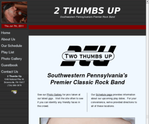 twothumbsup.biz: 2 Thumbs Up
Two Thumbs Up - Southwestern Pennsylvania's premier dance band.  We provide live music for all-ocassions.