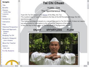 constantbalance.com: Tai Chi Chuan - The Spontaneous Way - Classes in Glebe, inner west Sydney
Tai Chi Chuan classes (Yang Family Style), information and perspectives from teacher Ric Lum, in Glebe, inner west Sydney, next to the CBD in NSW, Australia. Ric has many years' of martial arts and kung fu experience.