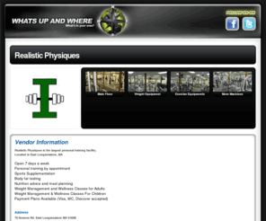 realisticphysiques.com: Realistic Physiques - 76 Somers Rd. East Longmeadow, MA 01028 - WHATS UP AND WHERE
Realistic Physiques is located in East Longmeadow, MA 01028. On this page you'll find all of our information. 