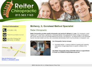 reiterchiropractic.com: Chiropractic Care Center | Gonstead Method Specialist McHenry, IL
Reiter Chiropractic provides quality chiropractic care service to McHenry, IL area. Gonstead Method specialist. Call 815-363-1163.