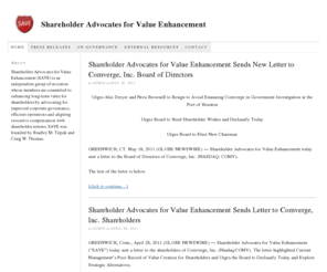 shareholder-advocates-for-value-enhancement.com: Shareholder Advocates for Value Enhancement — Shielding Shareholder Value
Shielding Shareholder Value