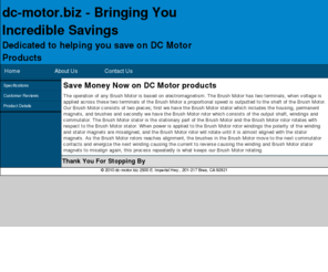dc-motor.biz: DC Motor - Your source for information on DC Motor
DC Motor - We are the Experts for Low Prices, High Quality, and Fast Service.  Get a Free Quote today for your DC Motor